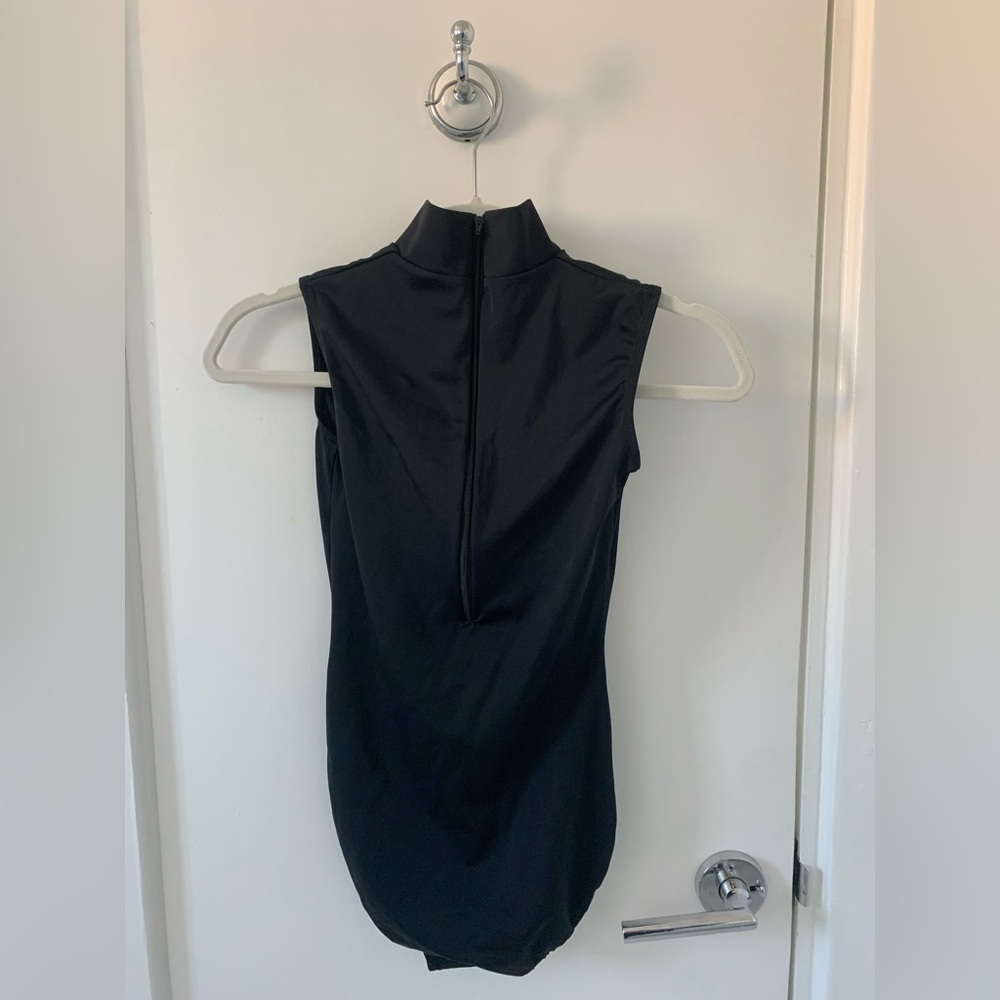 SOLD. Turtleneck leotard. Size S. Lined. High leg cut.